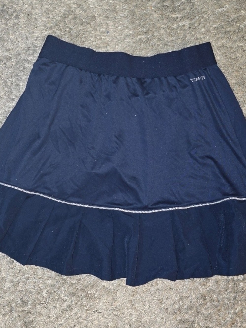 Adidas Women's Climalite Skirt Skort Navy Blue Size Medium Pleated Bottom Tennis